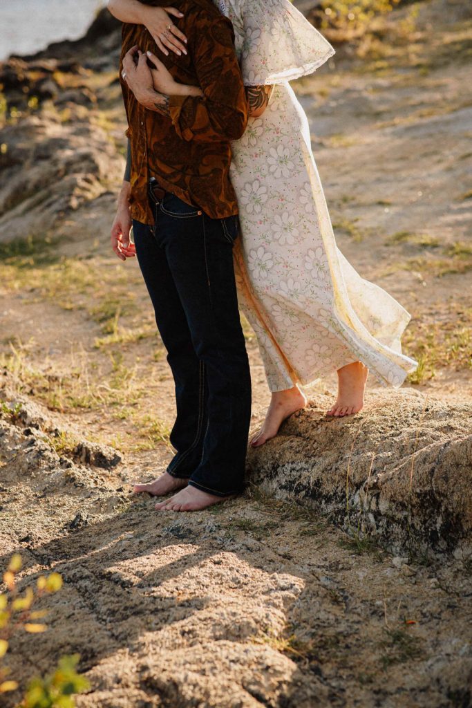la mariée aux pieds nues