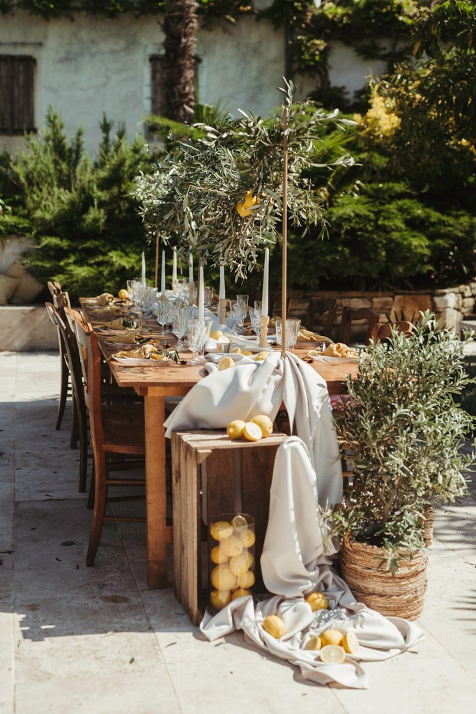 idee decoration table mariage vegetale et naturel 